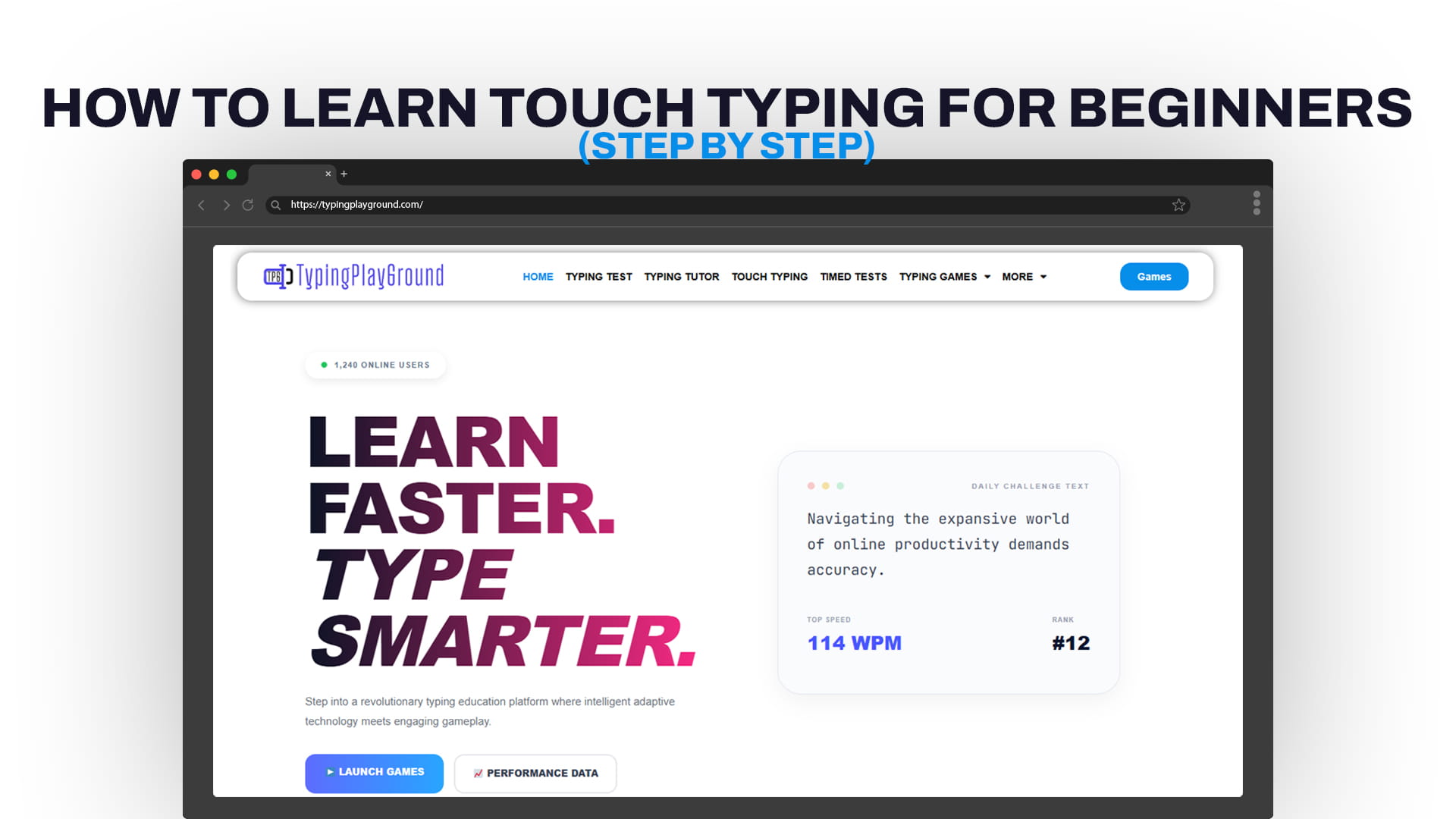 How to Learn Touch Typing for Beginners (Step by Step)