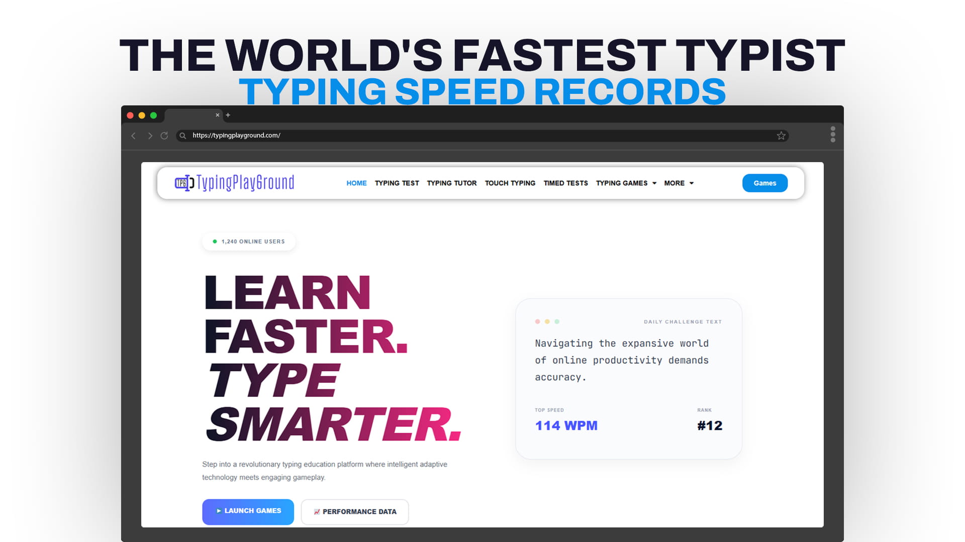 The World's Fastest Typist / Typing Speed Records