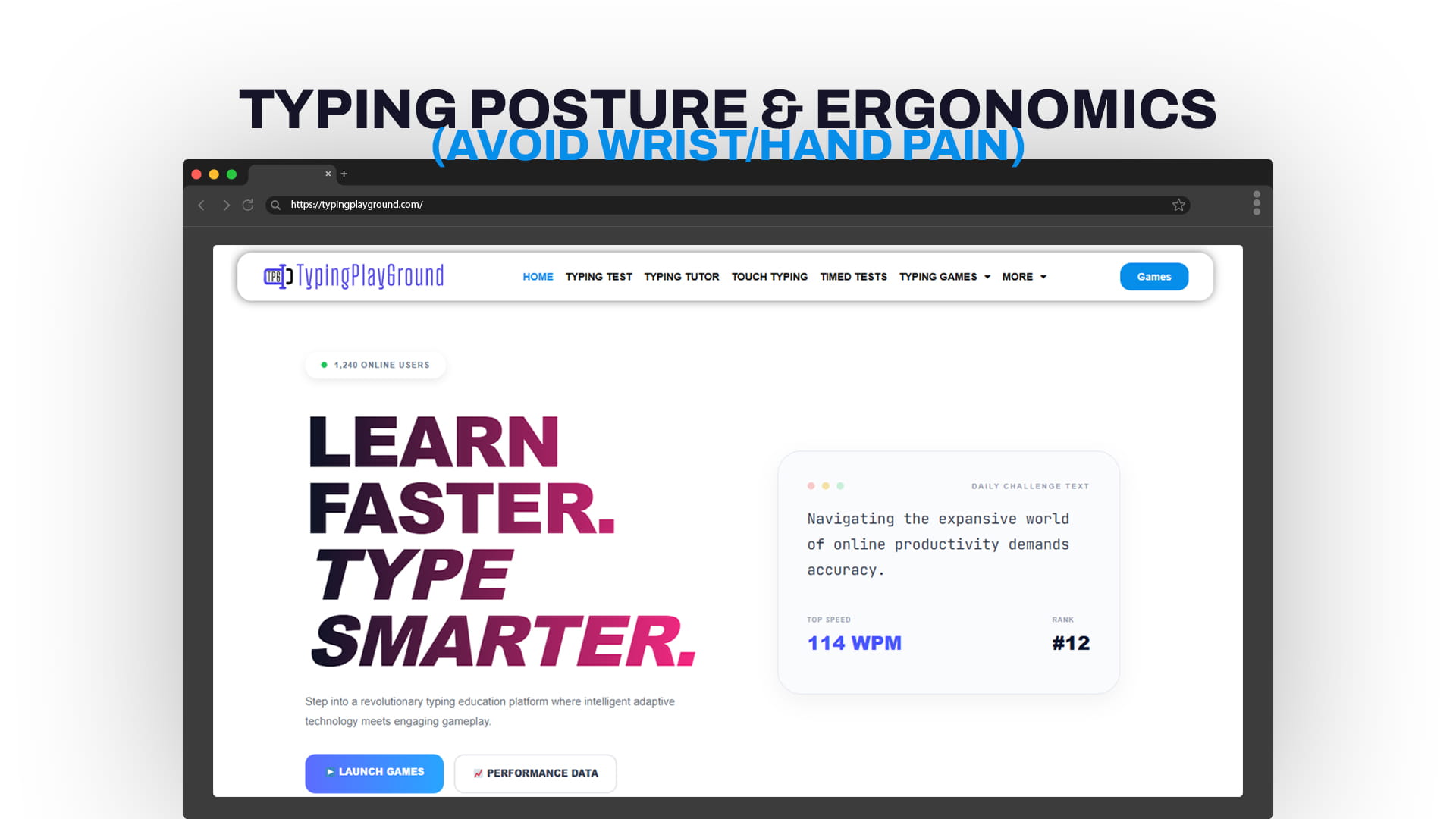 Typing Posture & Ergonomics (Avoid Wrist & Hand Pain)